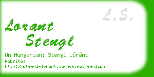 lorant stengl business card